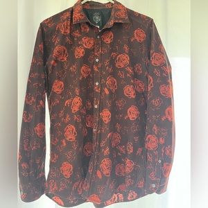 Diesel L/S Button-down w/ Rose Print - Size Small